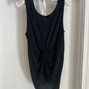 Gypsy 05 black linen tank top XS